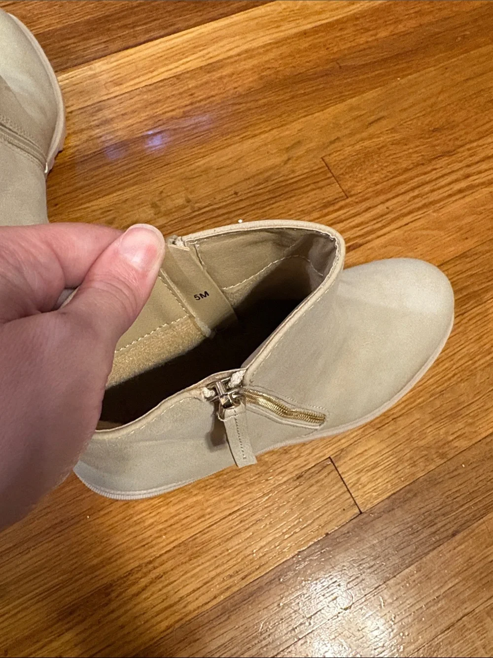 Jellypop Light Taupe Side-Zip Ankle Boots